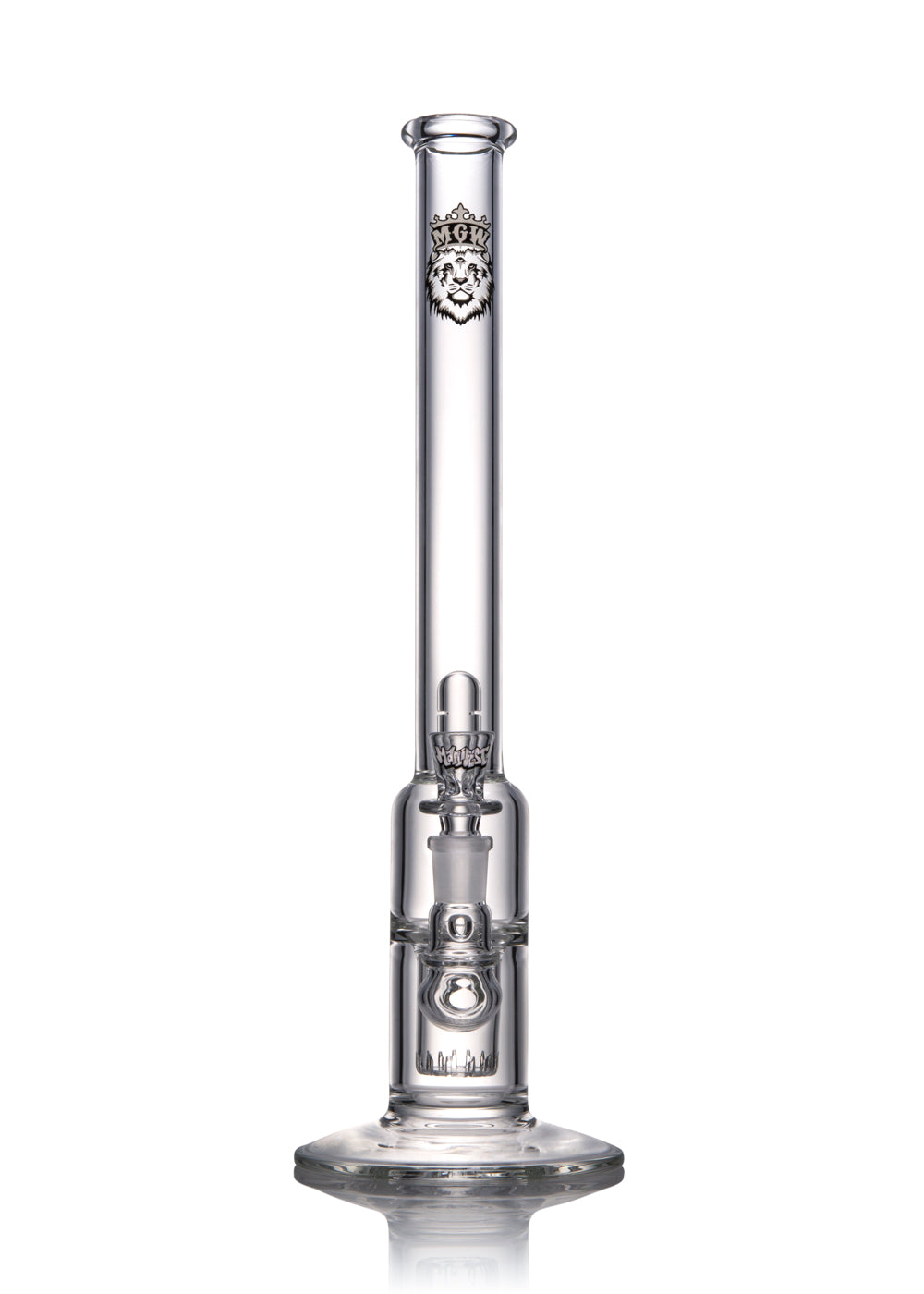 Manifest Glassworks 14mm Mini Stemless Diffy Cap Tube with White and Black Logo