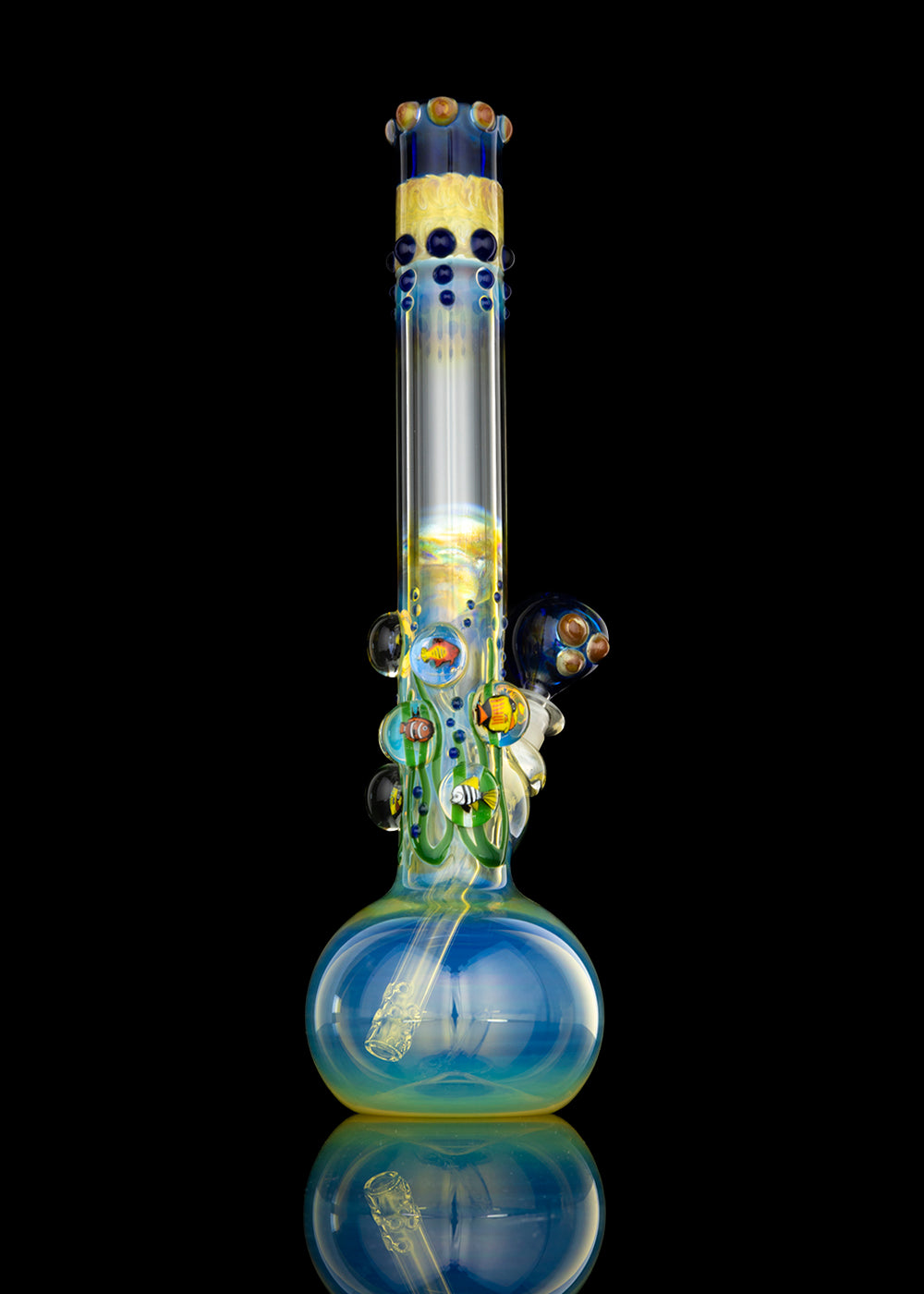 Trident Glass 38mm 15 Inch Fish Milli Single Ball Tube