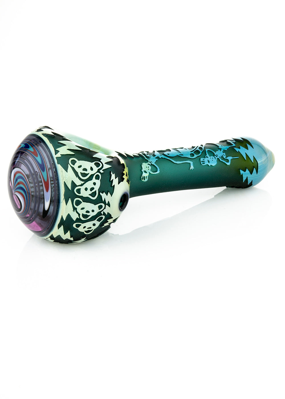 Liberty Glass Grateful Dead Colored Tubing Wig Wag Spoon #20