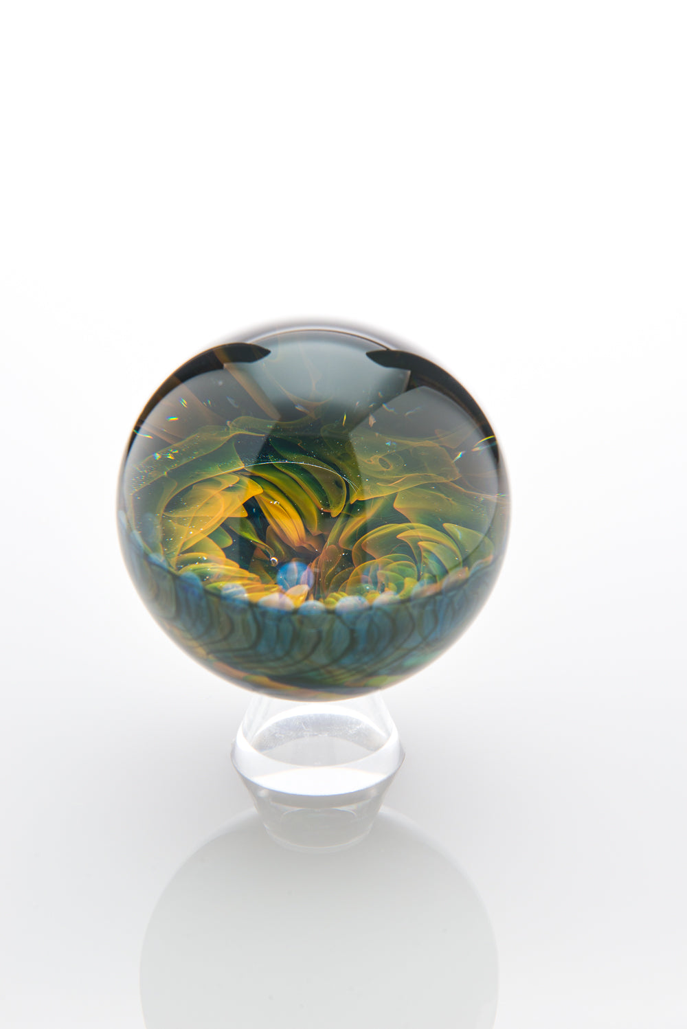 Large Fumed Marble with Backing #65 and Certificate of Authenticity by Freddy Faerron