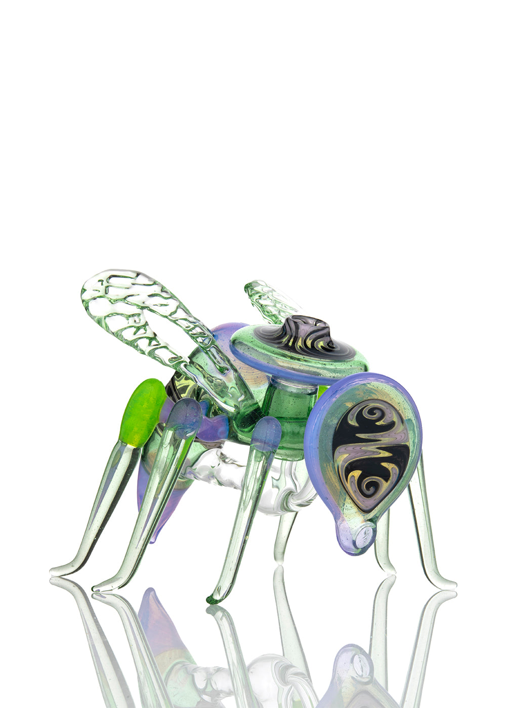 Sculpted Killer Bee Vapor Bubbler in Slyme and Pink Slyme by Phil Siegel