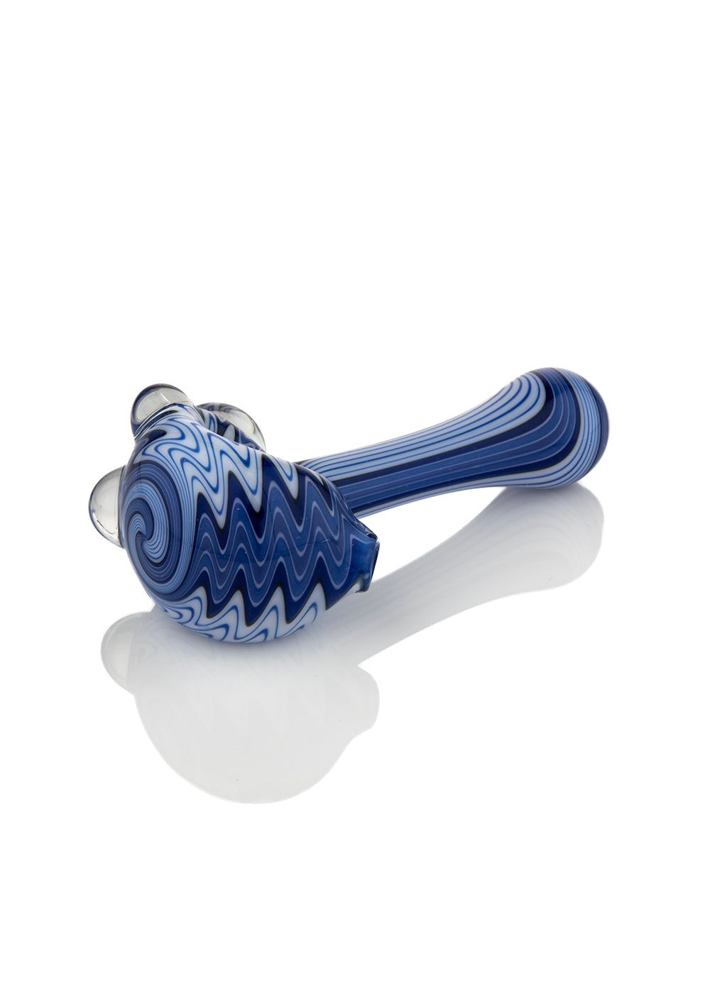 White and Purple Line Work Spoon by Sand