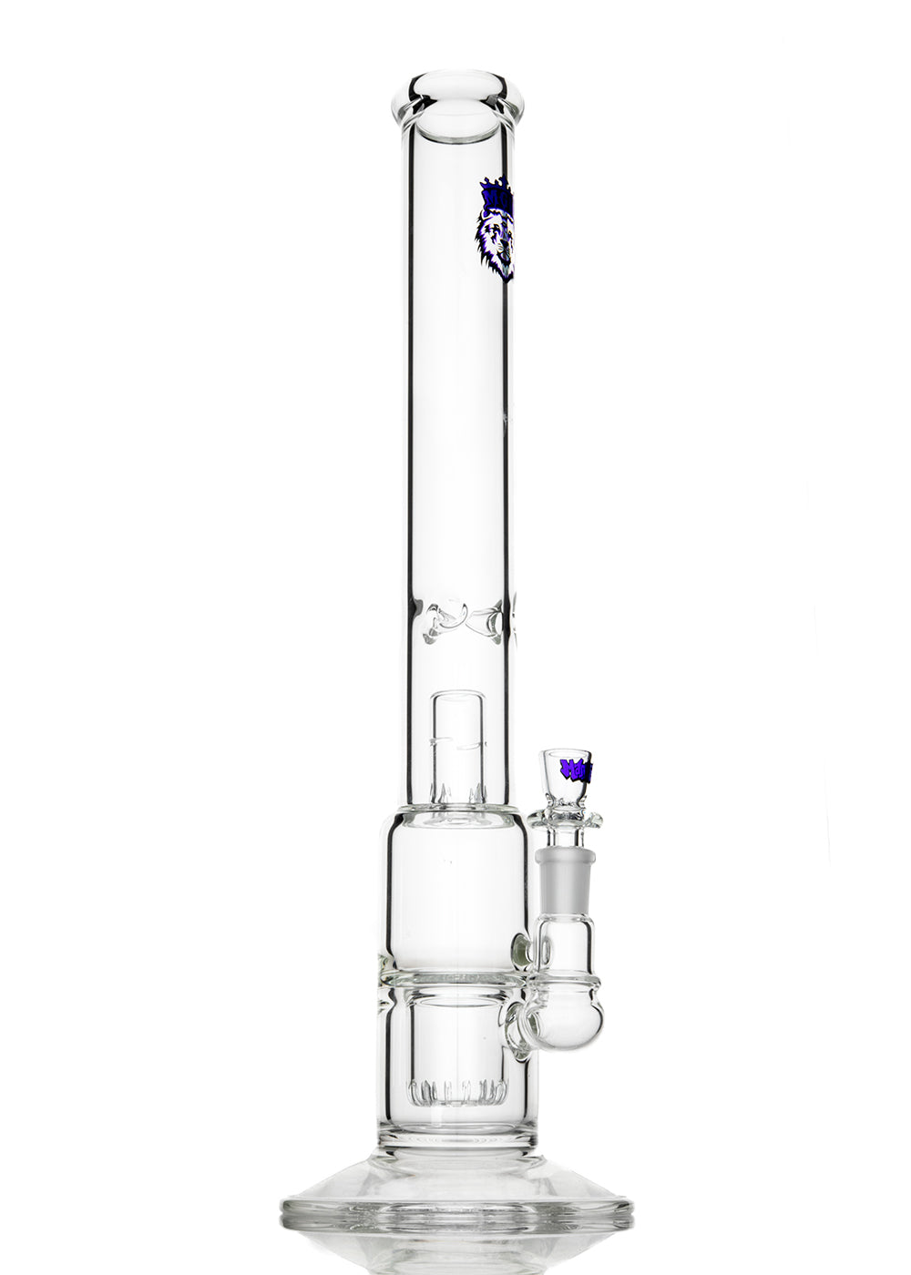 Manifest Glassworks Classic Diffy Cap Stemless with Purple and Black Logo Tube