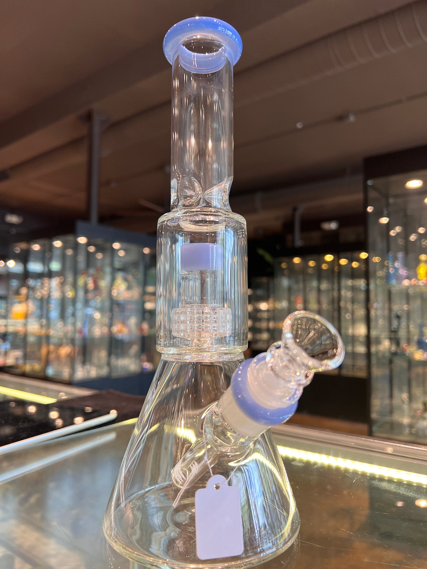 12" Beaker with Grid Perc Two Chamber Tube
