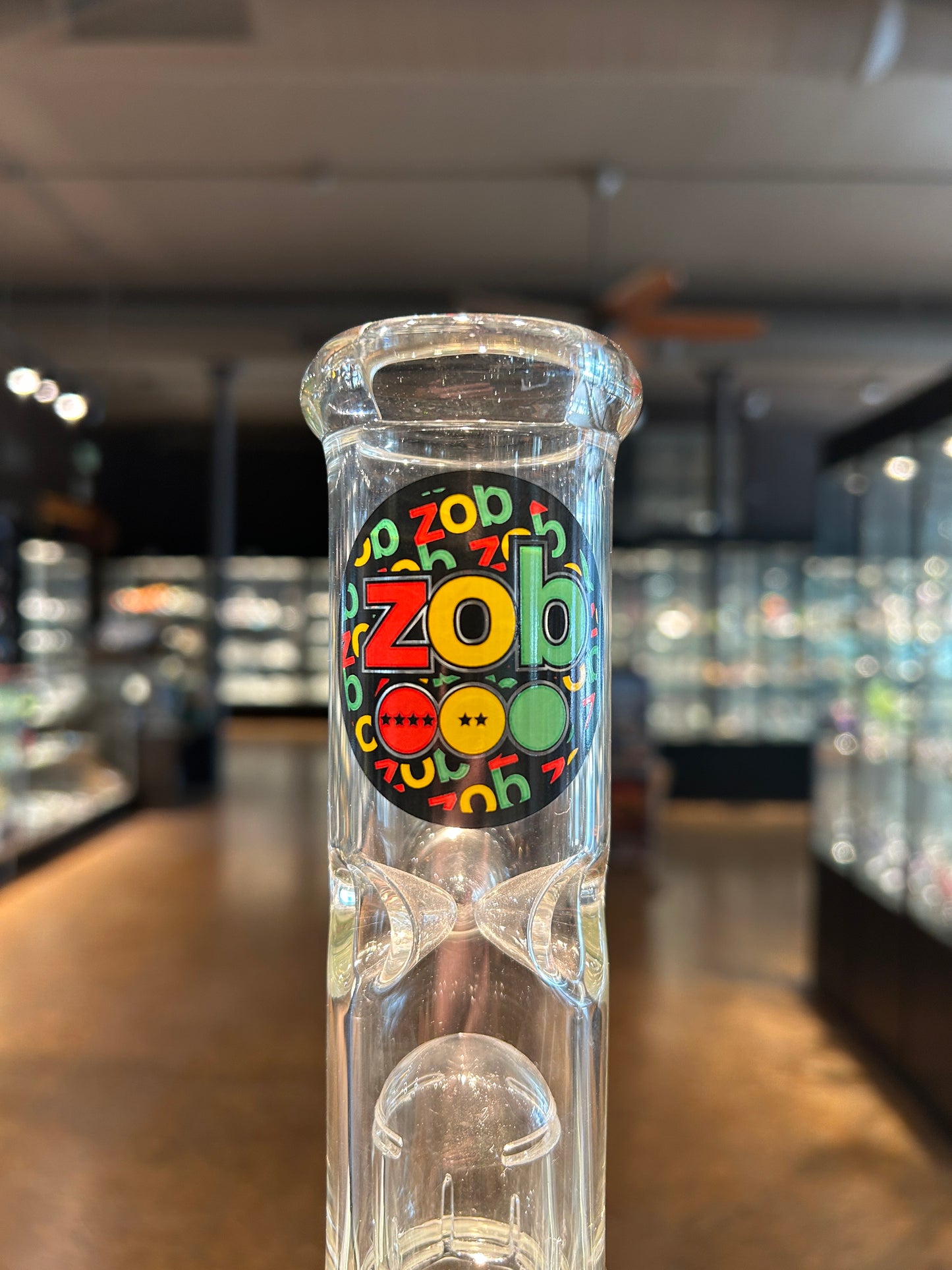 Zob UFO Straight Tube with Splash Guard, Ice Pinch, and Rasta Logo