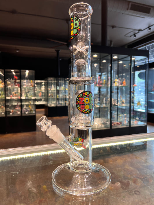 Zob UFO Straight Tube with Splash Guard, Ice Pinch, and Rasta Logo