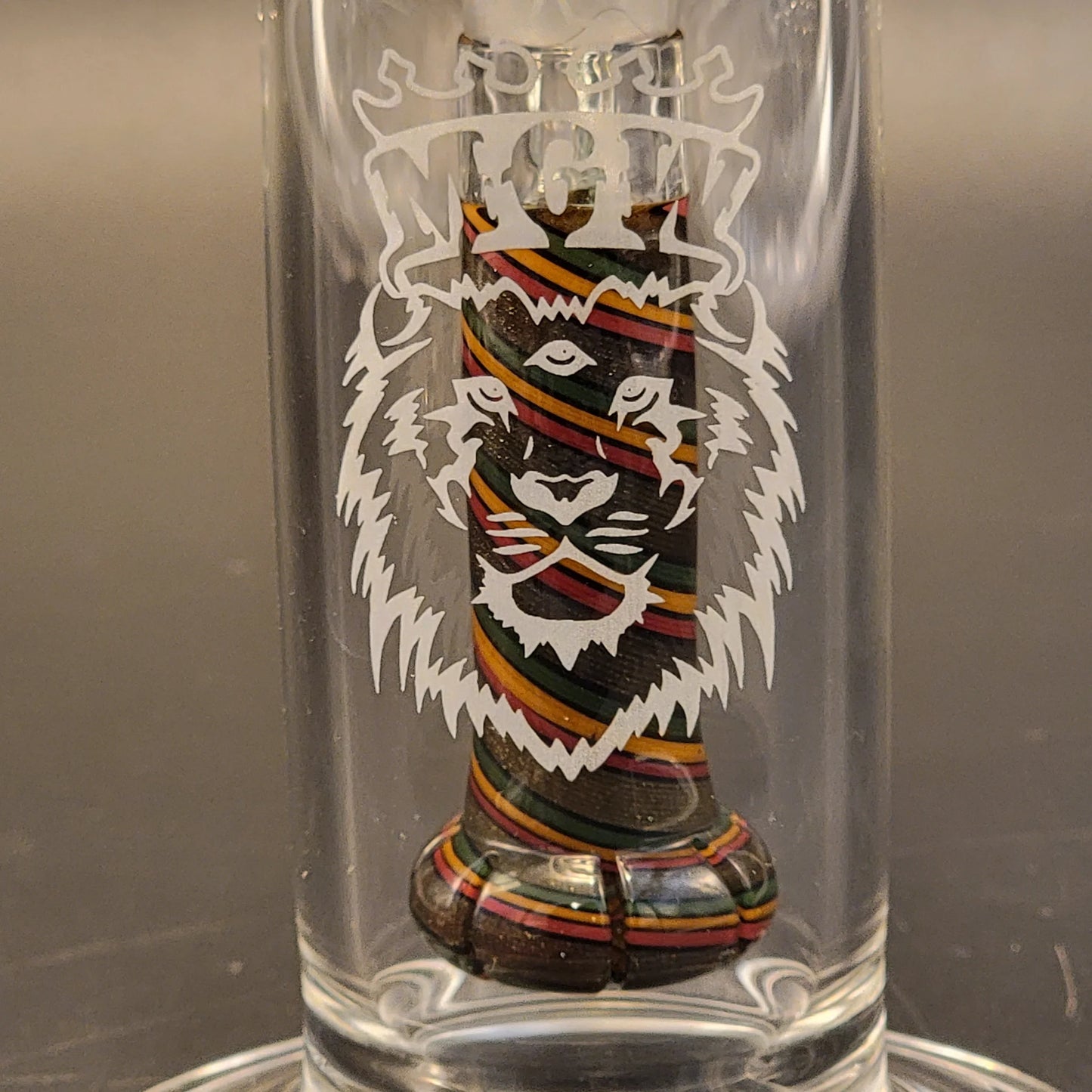 Manifest Glass Works (MGW) Worked Bubbler in Rasta