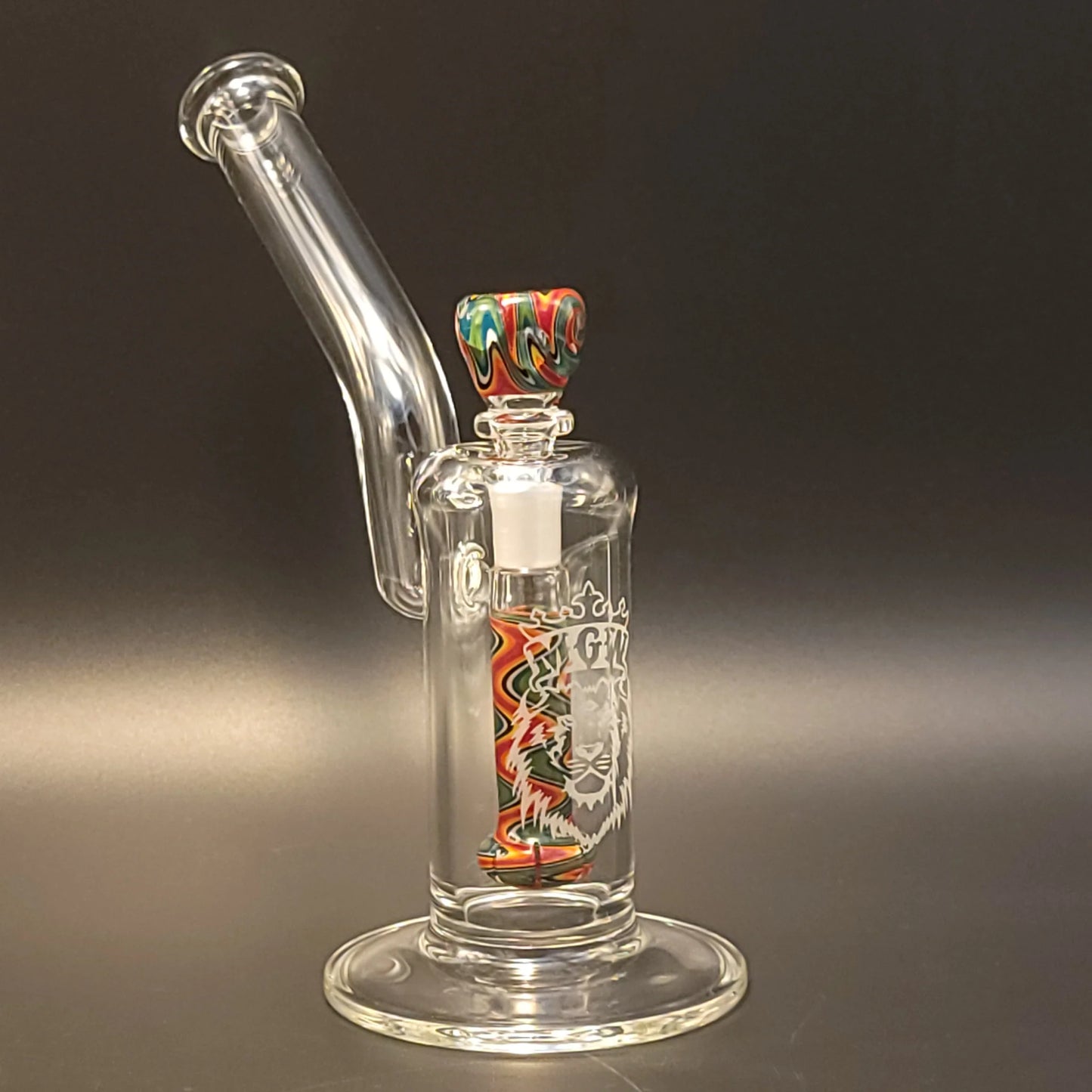 Manifest Glass works (MGW) Worked Bubbler in Rainbow