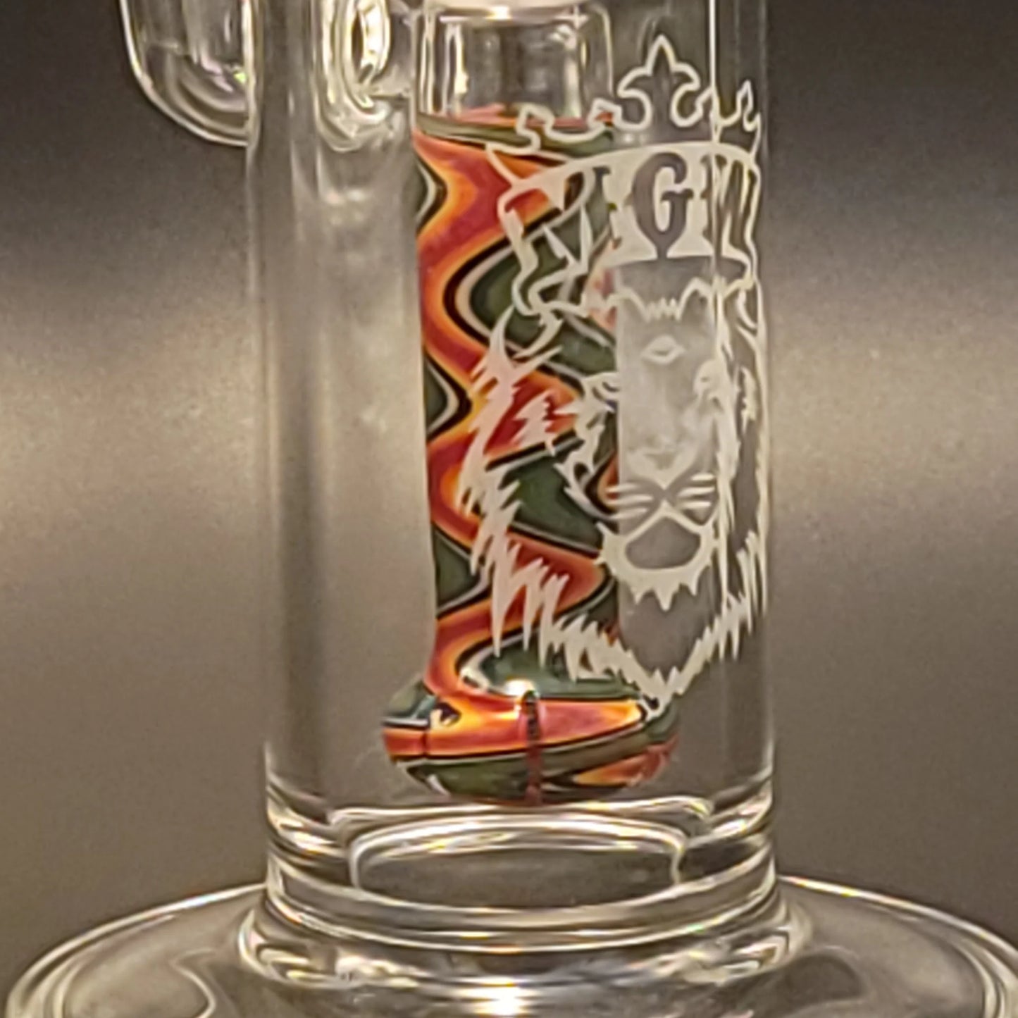Manifest Glass works (MGW) Worked Bubbler in Rainbow