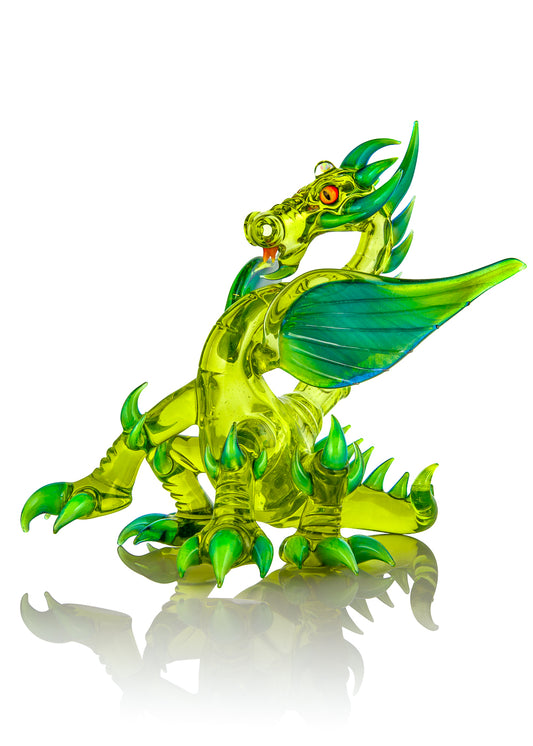 UV Reactive Half Life and Slyme Vapor Bubbler Dragon by Mike Luna