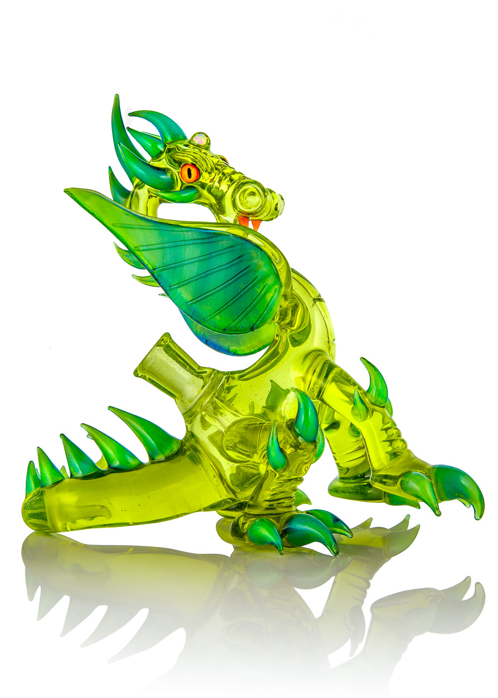 UV Reactive Half Life and Slyme Vapor Bubbler Dragon by Mike Luna