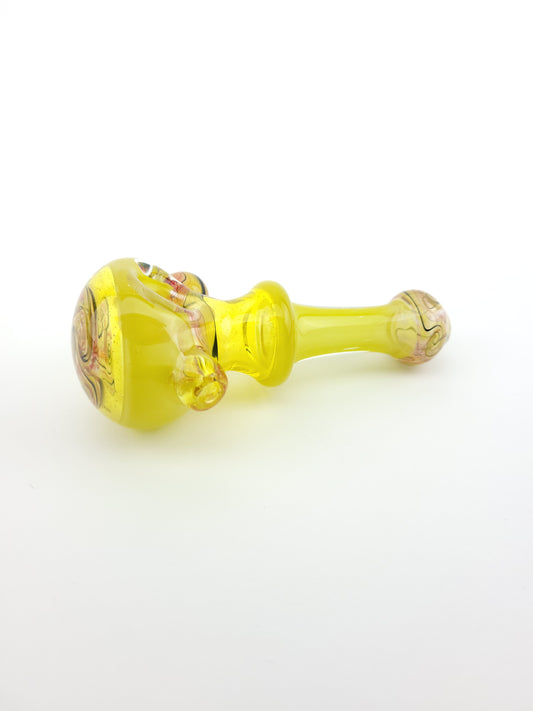 Cowboy Glass Yellow Spoon Hand Pipe