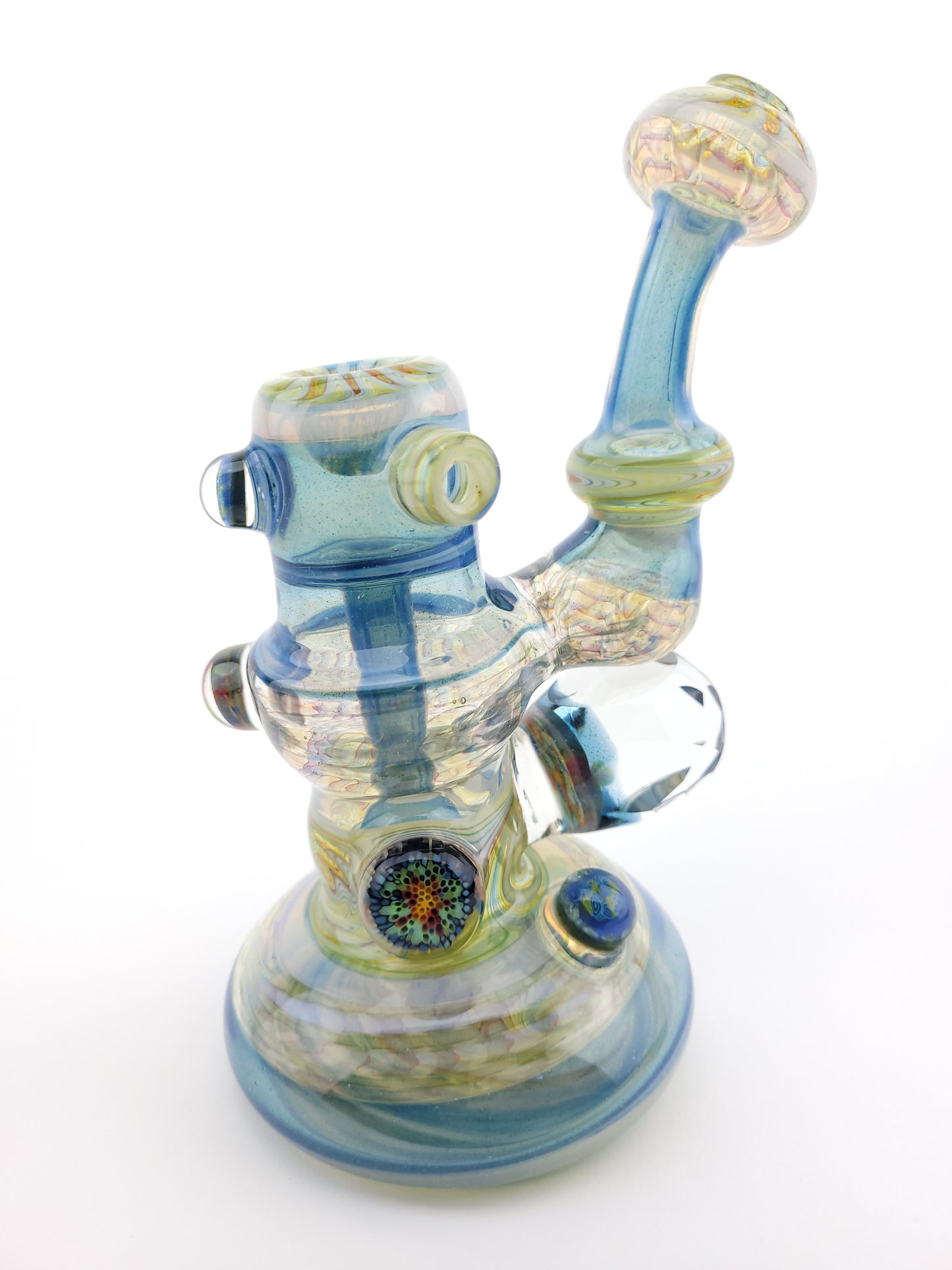 COWBOY Blue Bubbler with faceted attachments