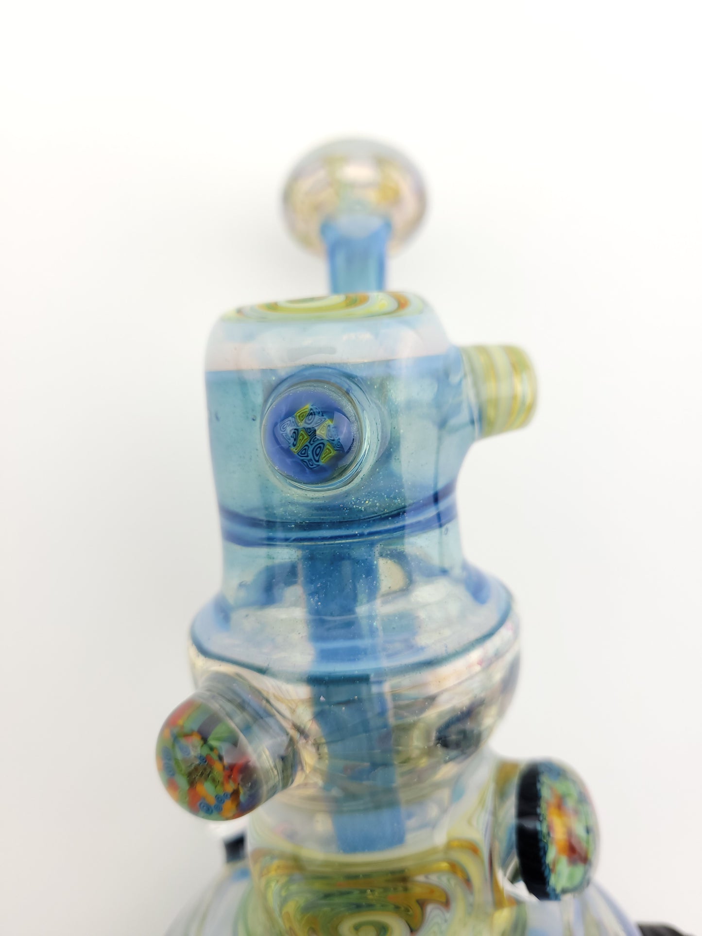 COWBOY Blue Bubbler with faceted attachments