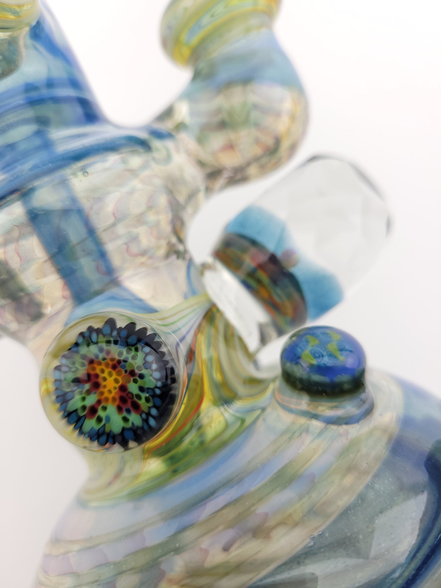 COWBOY Blue Bubbler with faceted attachments