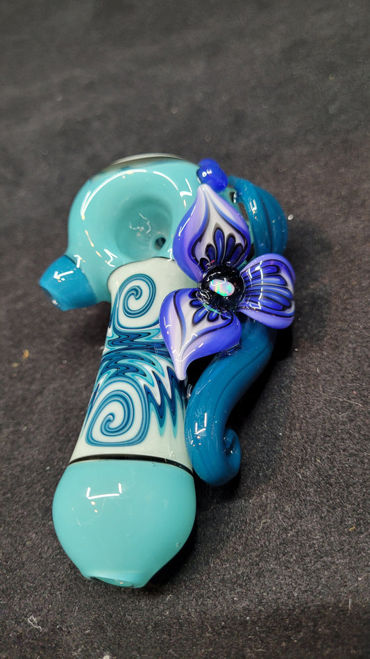 WigWag, Leaf & Opal Spoons by Blossom Glass