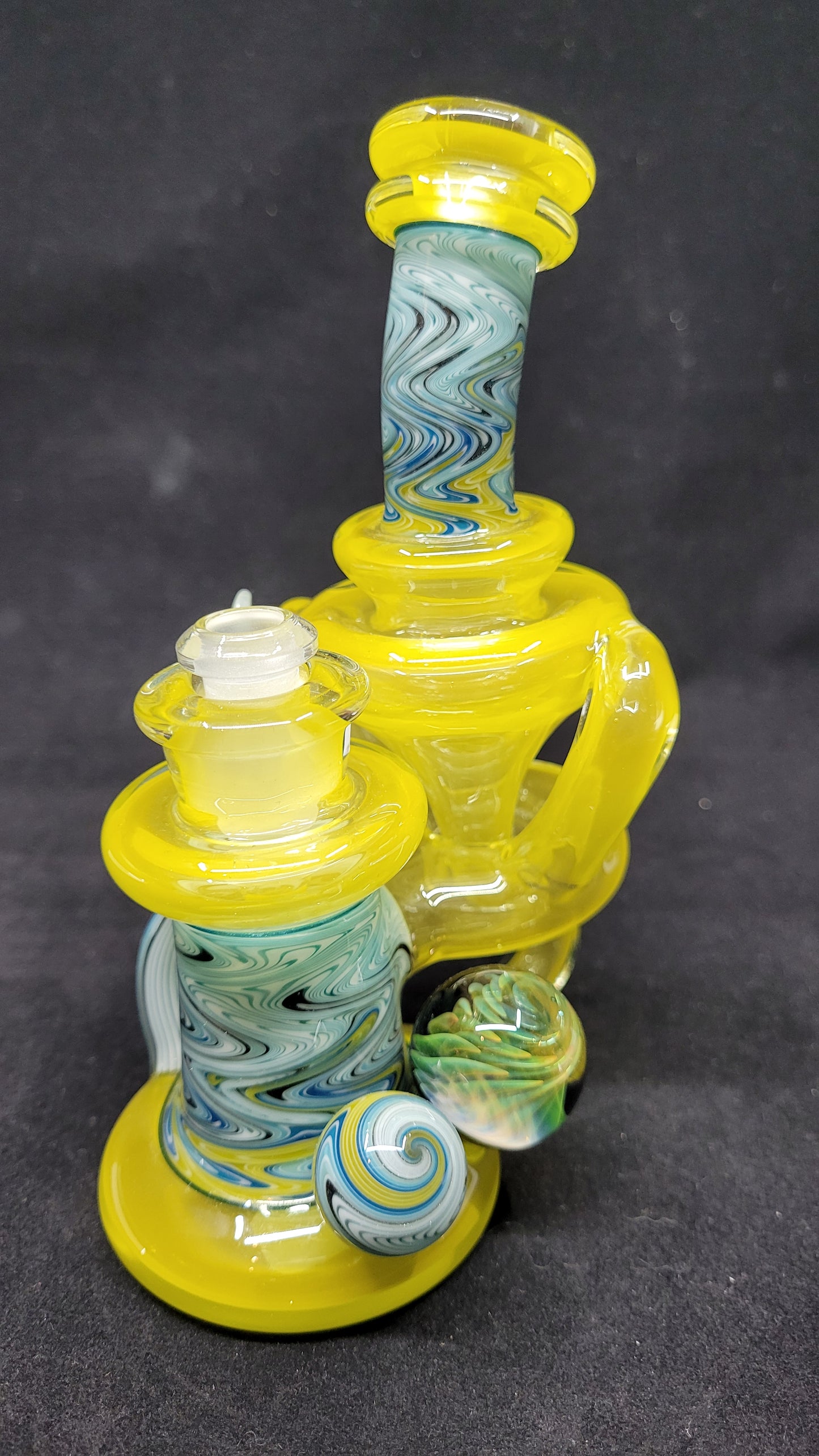 Mini ReBubblers W/ Line Work, Horns & Marble by CRUX GLASS