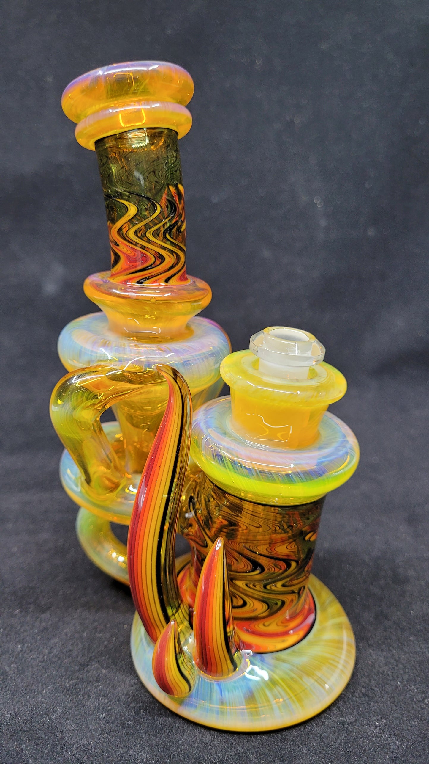 Mini ReBubblers W/ Line Work, Horns & Marble by CRUX GLASS
