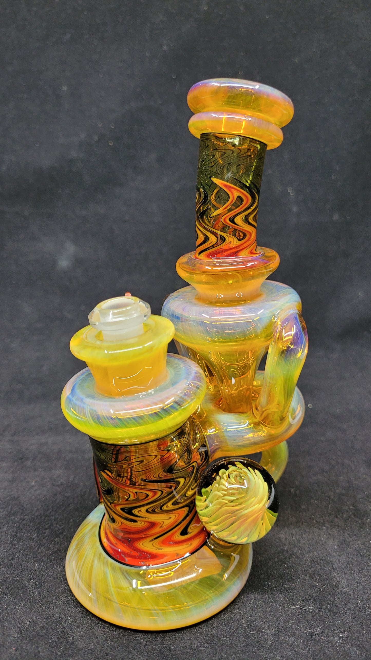 Mini ReBubblers W/ Line Work, Horns & Marble by CRUX GLASS