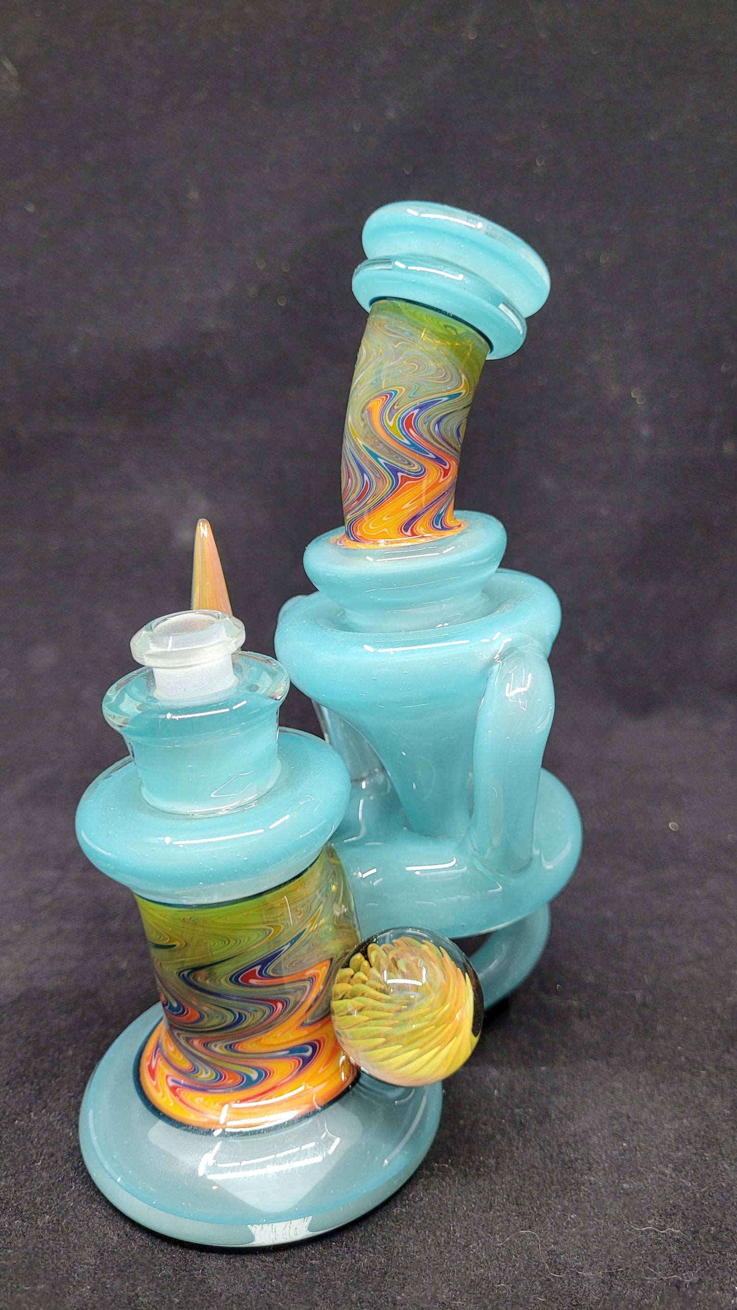 Mini ReBubblers W/ Line Work, Horns & Marble by CRUX GLASS