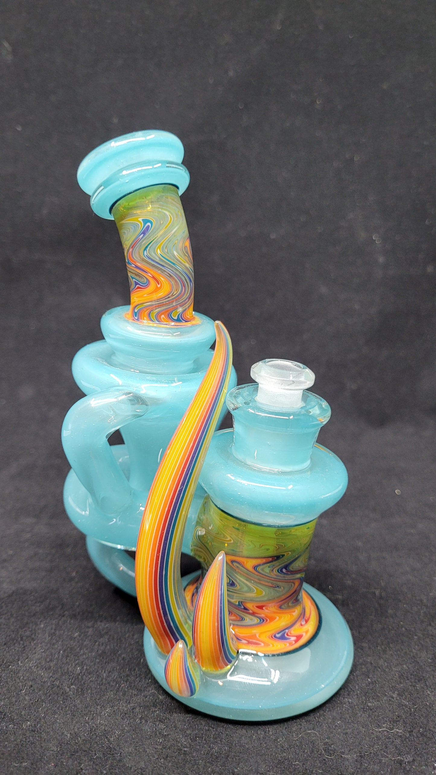 Mini ReBubblers W/ Line Work, Horns & Marble by CRUX GLASS
