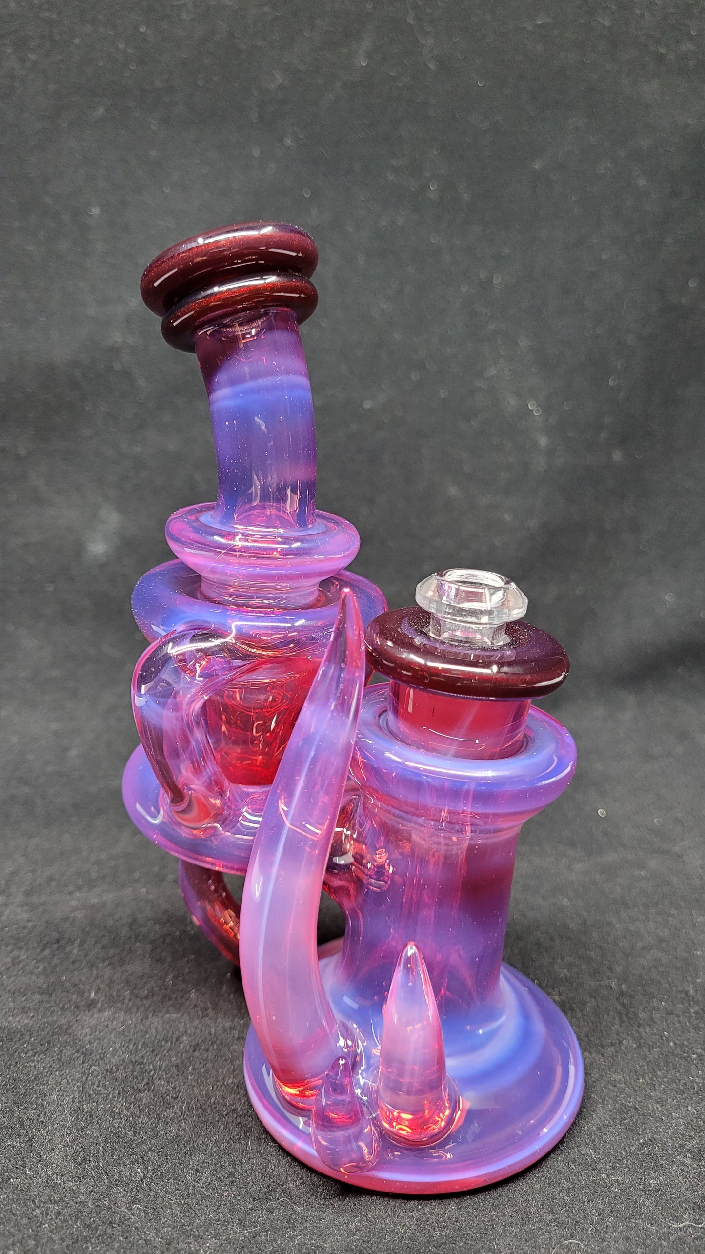Mini ReBubblers W/ Trans HQ Color, Horns & Faceted Marble by CRUX GLASS