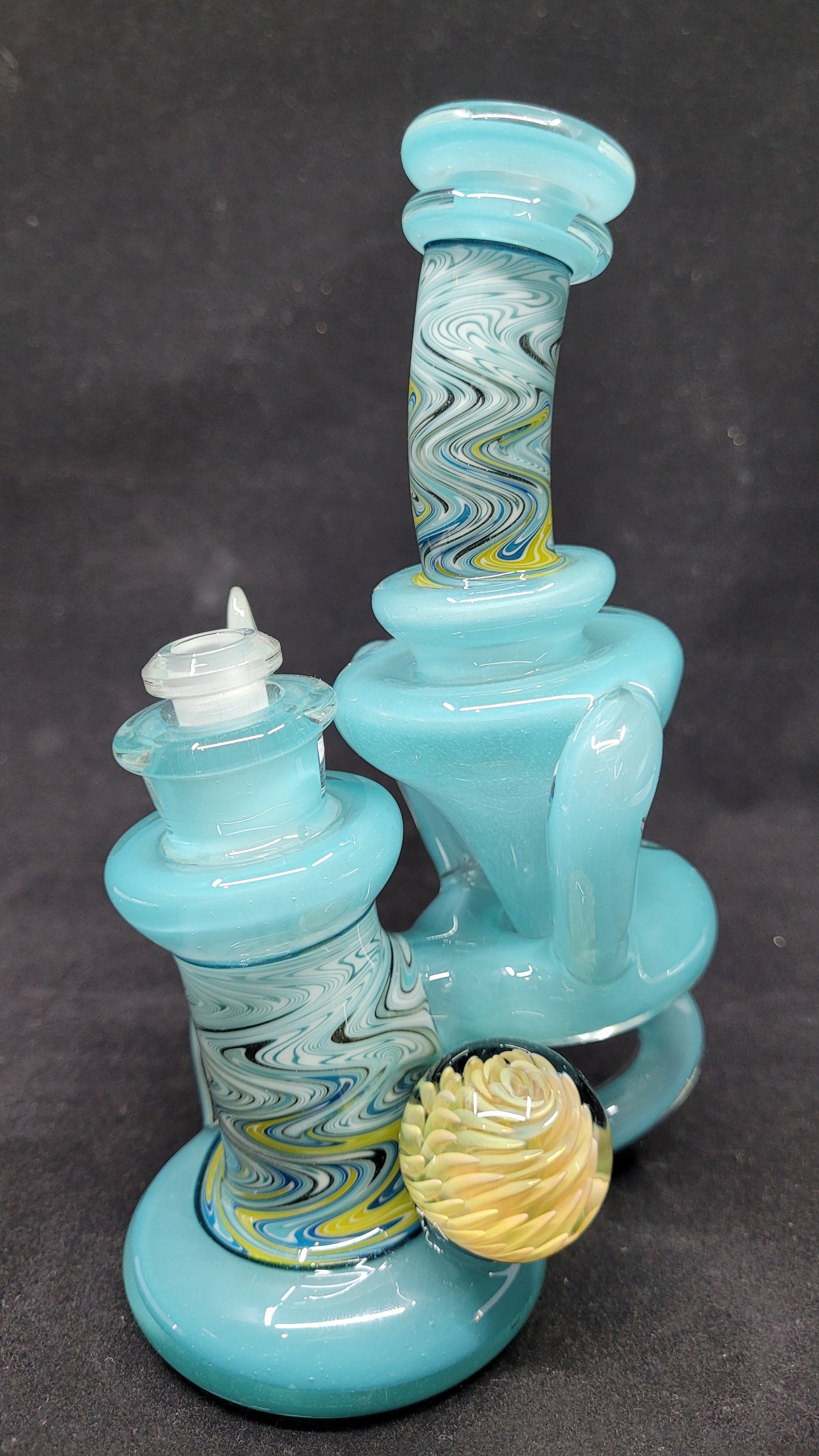 Mini ReBubblers W/ Line Work, Horns & Marble by CRUX GLASS