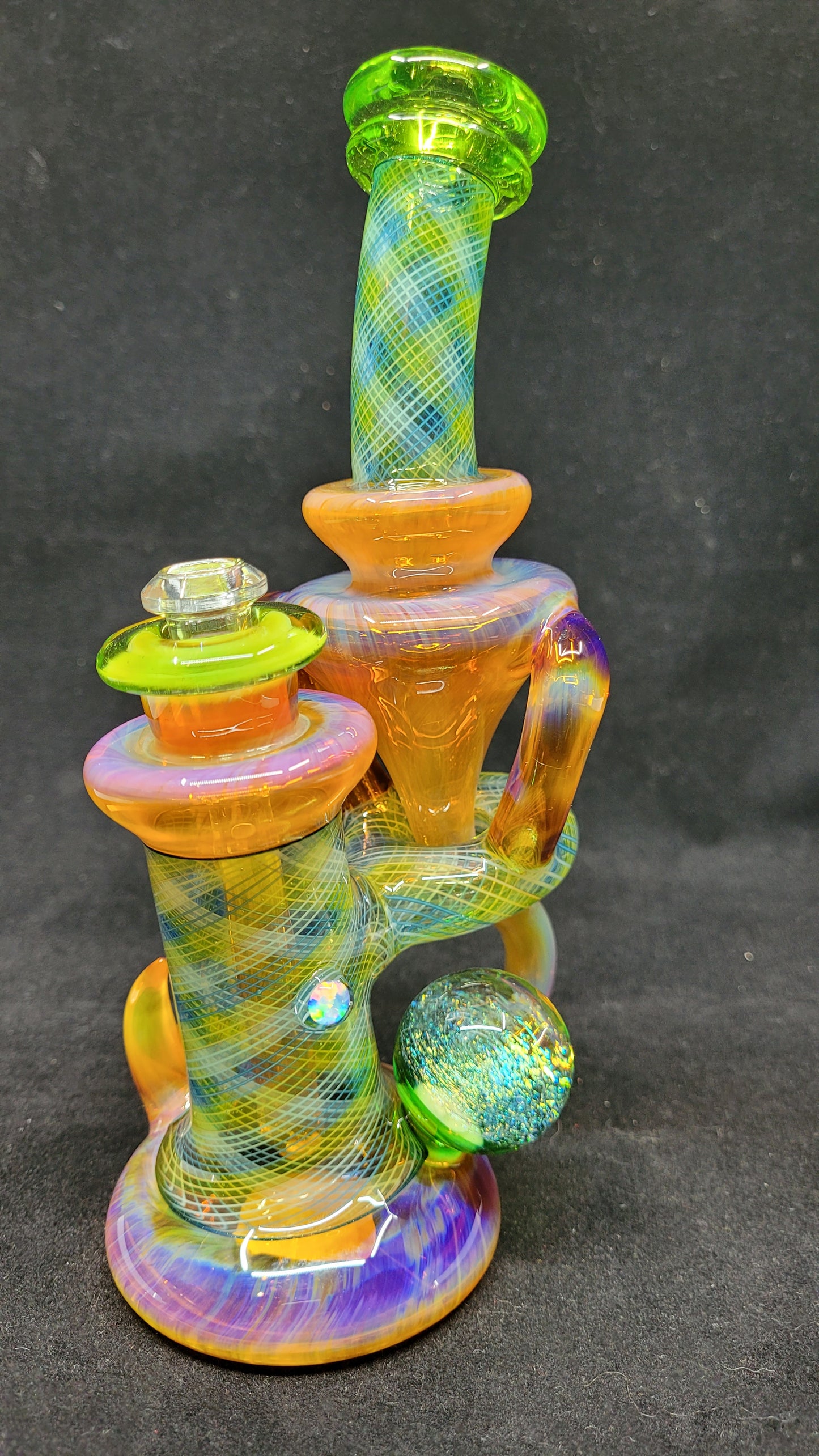 ReBubblers W/ Retti Linework, Horns, Opal, & Marble by CRUX GLASS