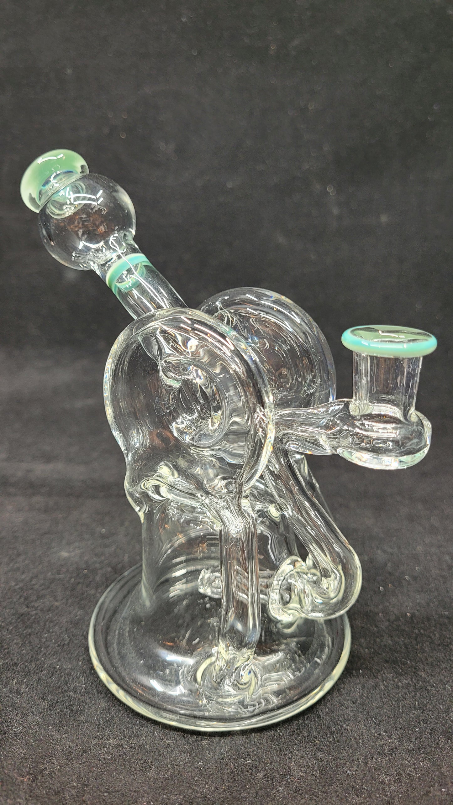 Halliecat Green Lip Double Uptake Recycler 10mm