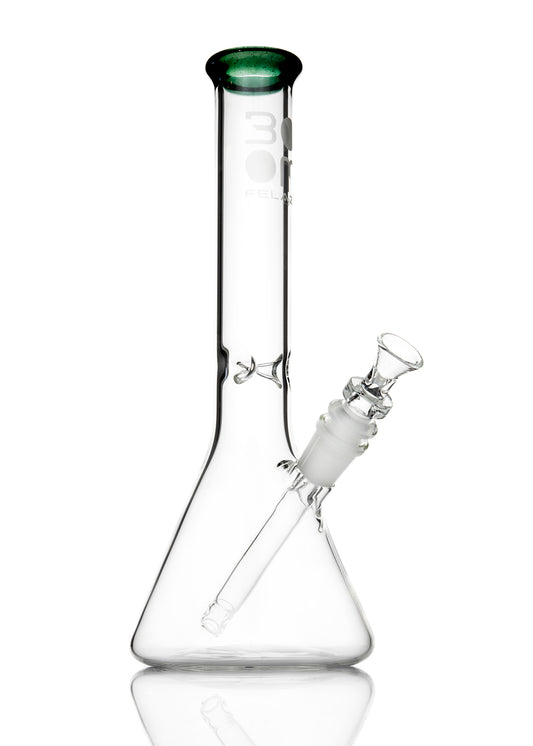 Boom Felazi 40mm Beaker 12 Inch with Green Stardust Accent Tube