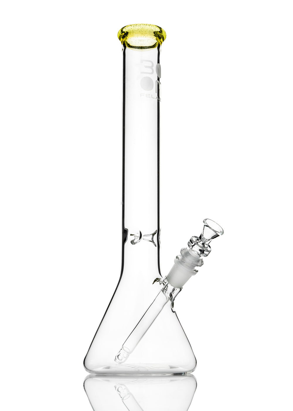 Boom Felazi 45mm Beaker 15 Inch  with Lemon Drop Accent