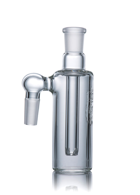 Manifest Glassworks 14mm 90Â° Ash Catcher with 4-Slit Downstem and Sandblasted Logo