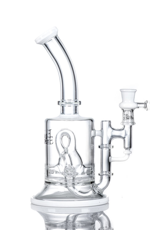 Evol Empire Bent Neck Vapor Bubber with Klein Perc in Star White