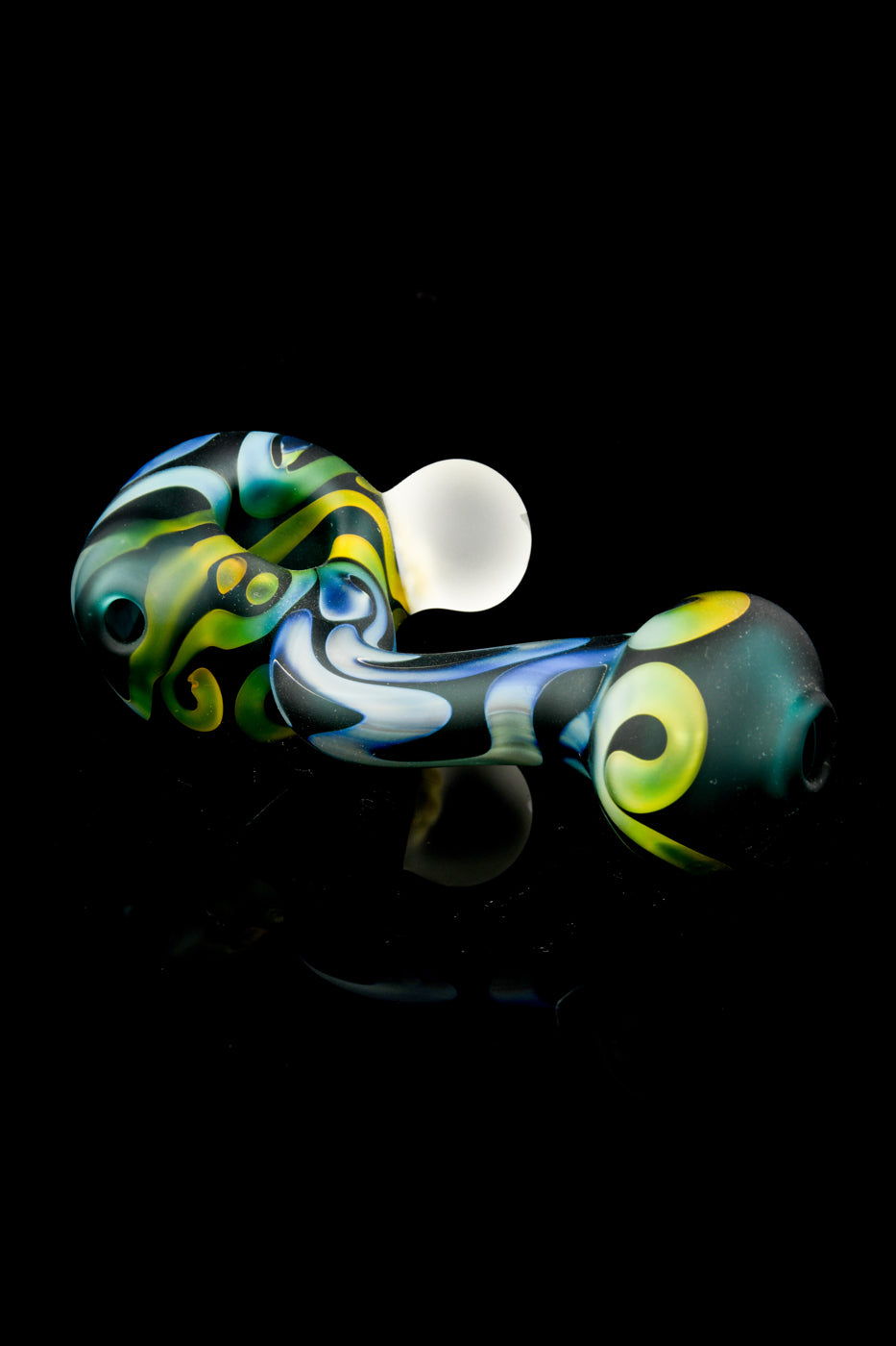 Frosted Full Color Zig Zag Spoon in Teal by Willow and Quinn