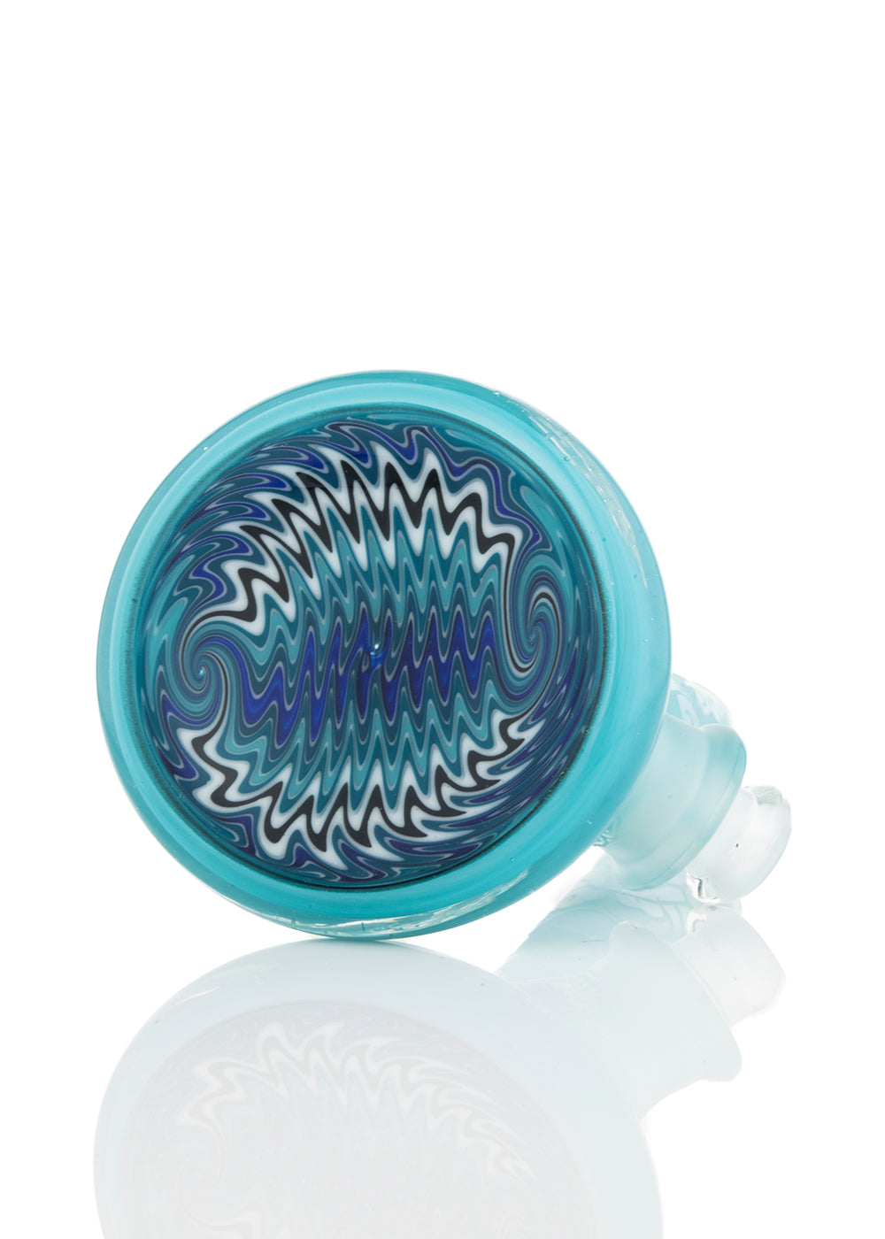 Full Color Blue Mini Vapor Tube with Ice Fade Reversal Bottom Beaker by Liberty 503