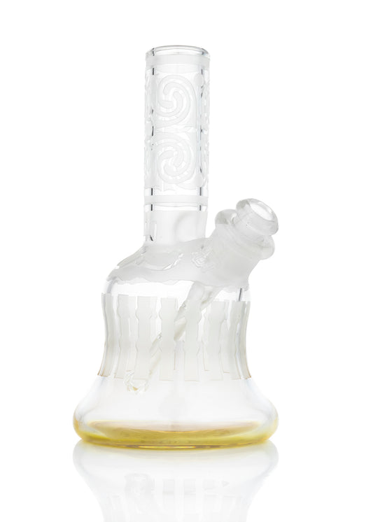 Fumed Bell Bottom Beaker Mini Vapor Tube with Unique Blasting by Liberty 503