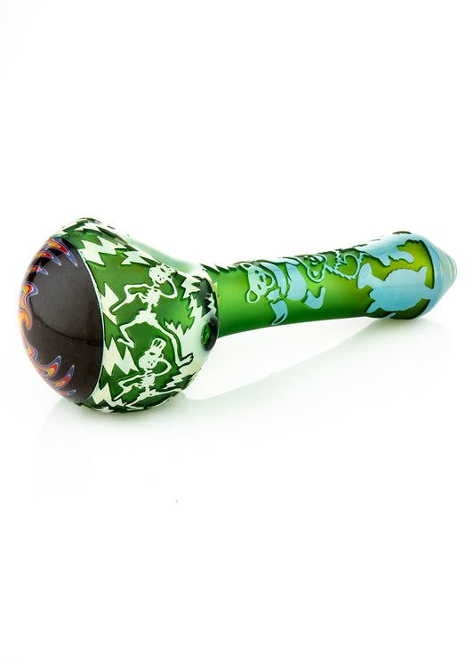Liberty Glass Grateful Dead Colored Tubing Wig Wag Spoon #19