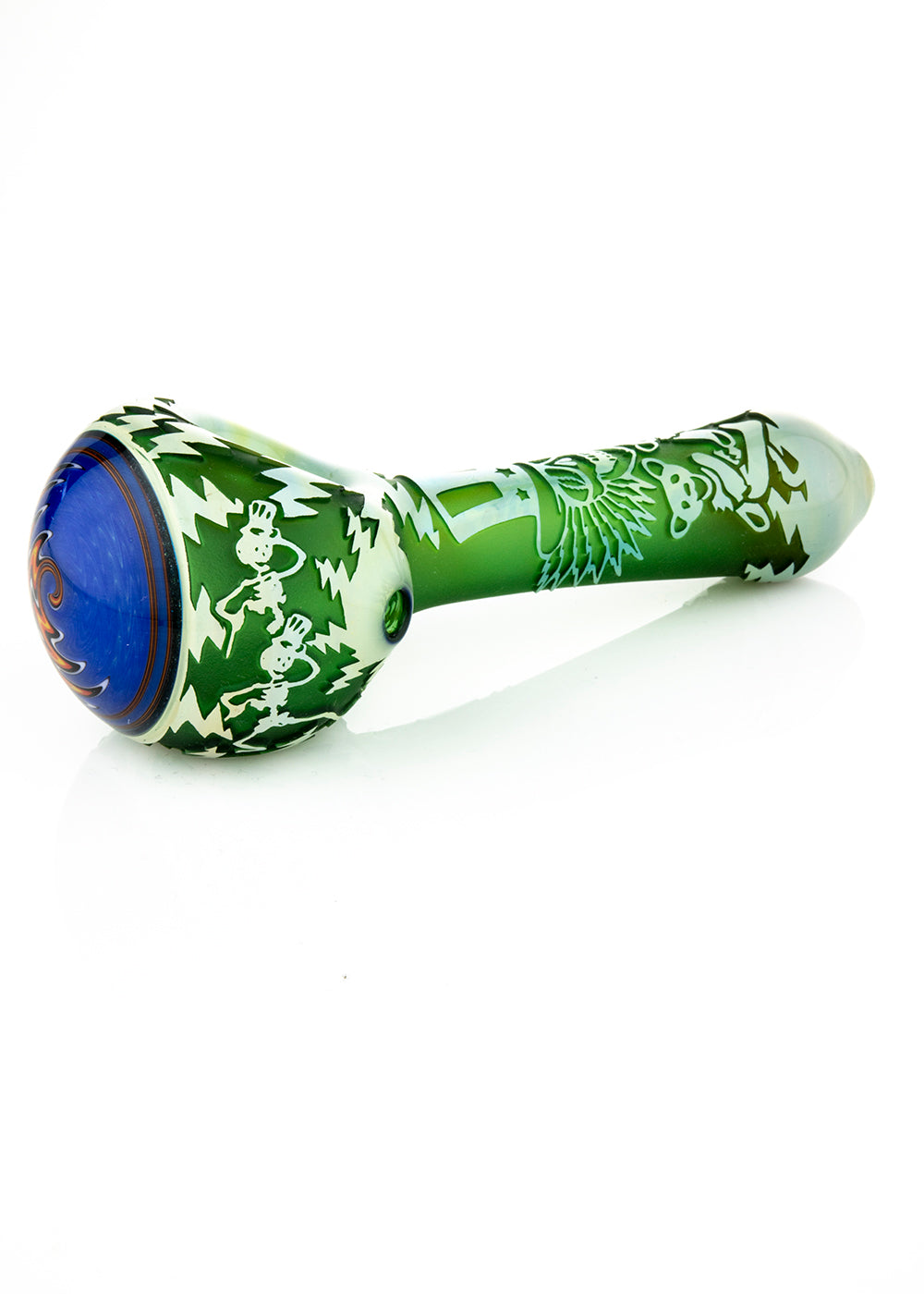 Liberty Glass Grateful Dead Colored Tubing Wig Wag Spoon #22