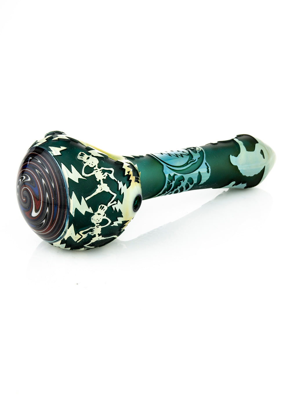 Liberty Glass Grateful Dead Color Tubing Wig Wag Spoon #25