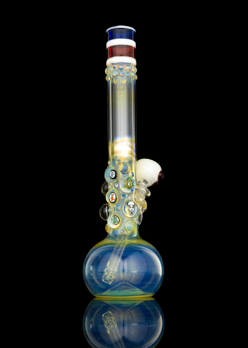 Trident Glass 38mm 15 Inch "Grateful Dead" Themed Millie Single Ball Tube