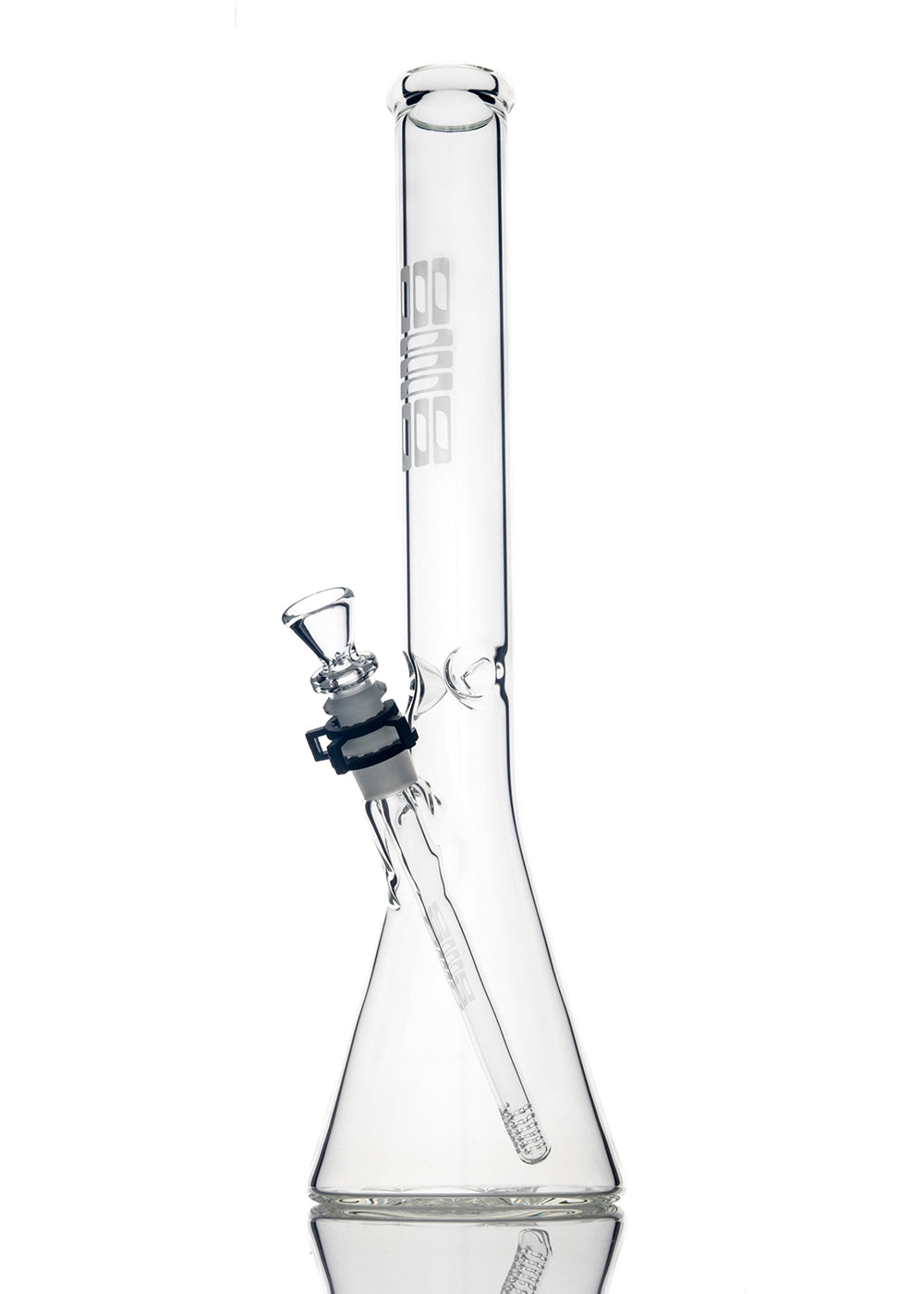 Ill Glass 17" 44mm Beaker Tube with Slide and Gridded Downstem