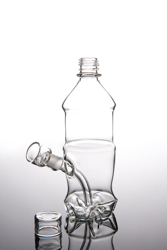 Clear Coke Bottle Vapor Bubbler with Carb Cap #2 by Eskuche