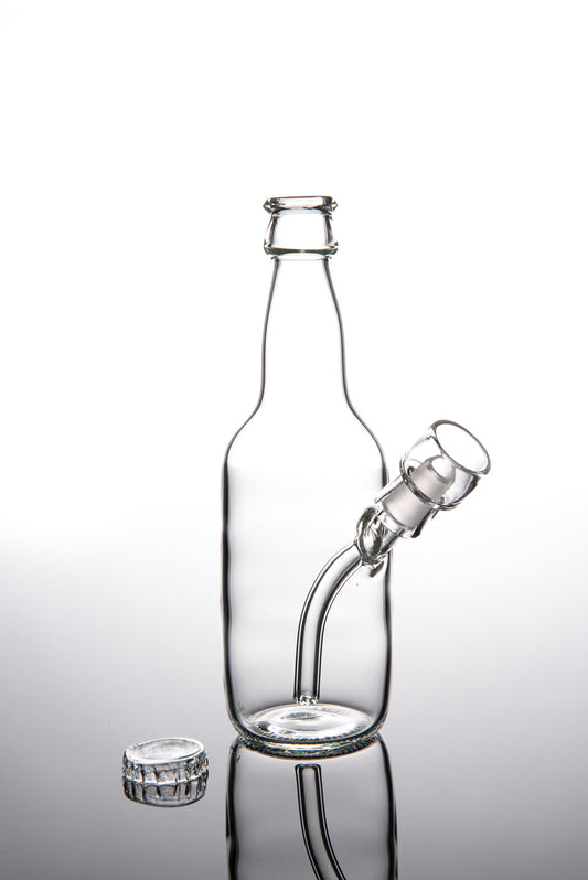 Clear Beer Bottle Vapor Bubbler with Carb Cap by Eskuche