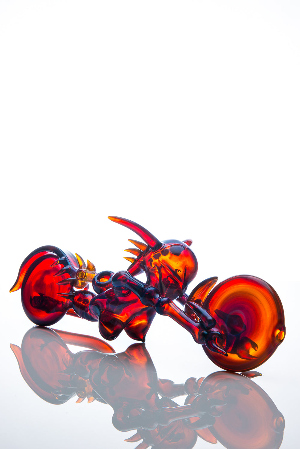 Lady on a Motorcycle Push Bubbler and Hand Pipe by Banjo