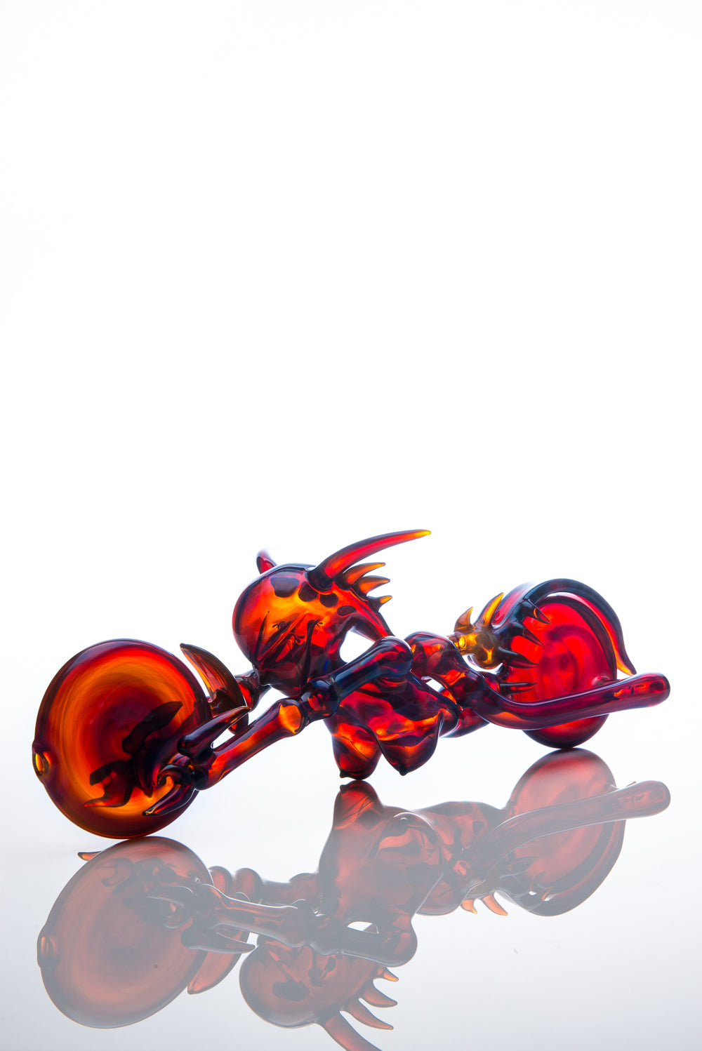Lady on a Motorcycle Push Bubbler and Hand Pipe by Banjo