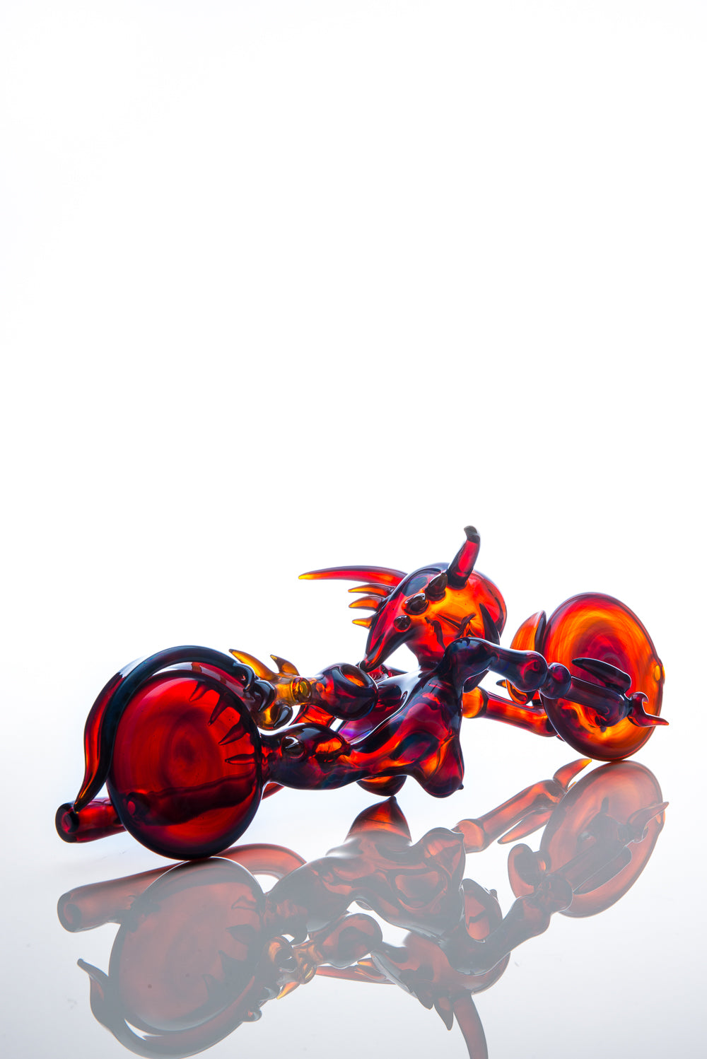 Lady on a Motorcycle Push Bubbler and Hand Pipe by Banjo