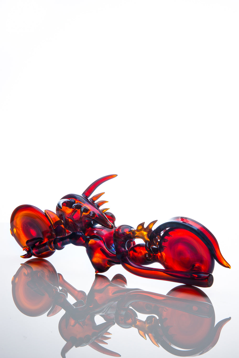 Lady on a Motorcycle Push Bubbler and Hand Pipe by Banjo