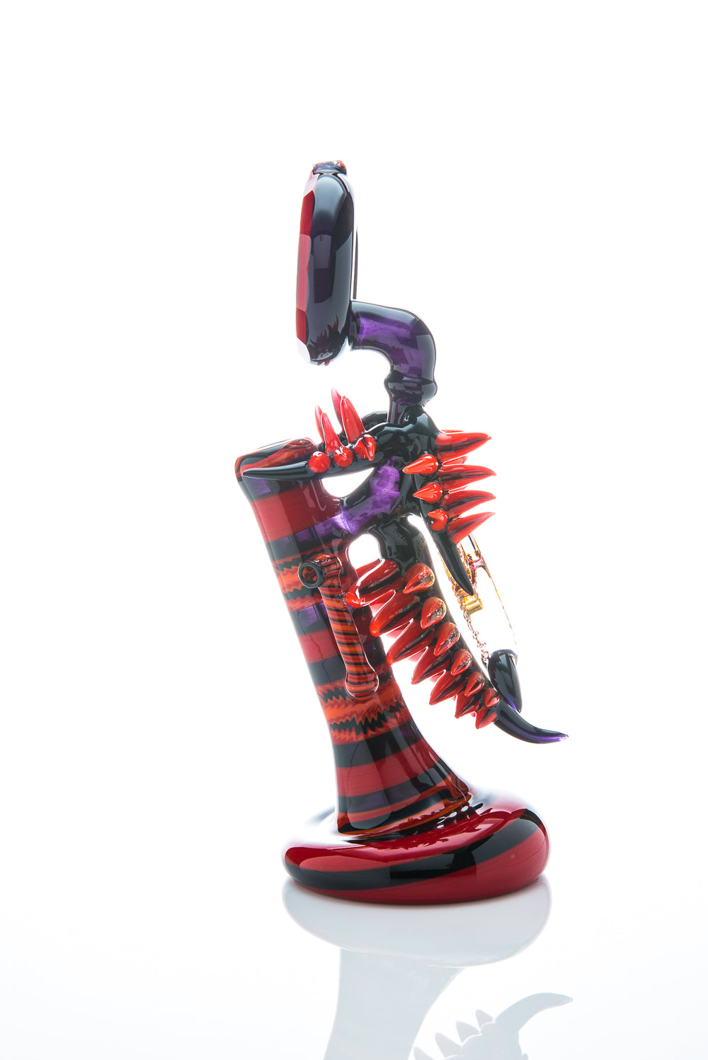 Push Bubbler with Fumed Skull by Cowboy and Banjo