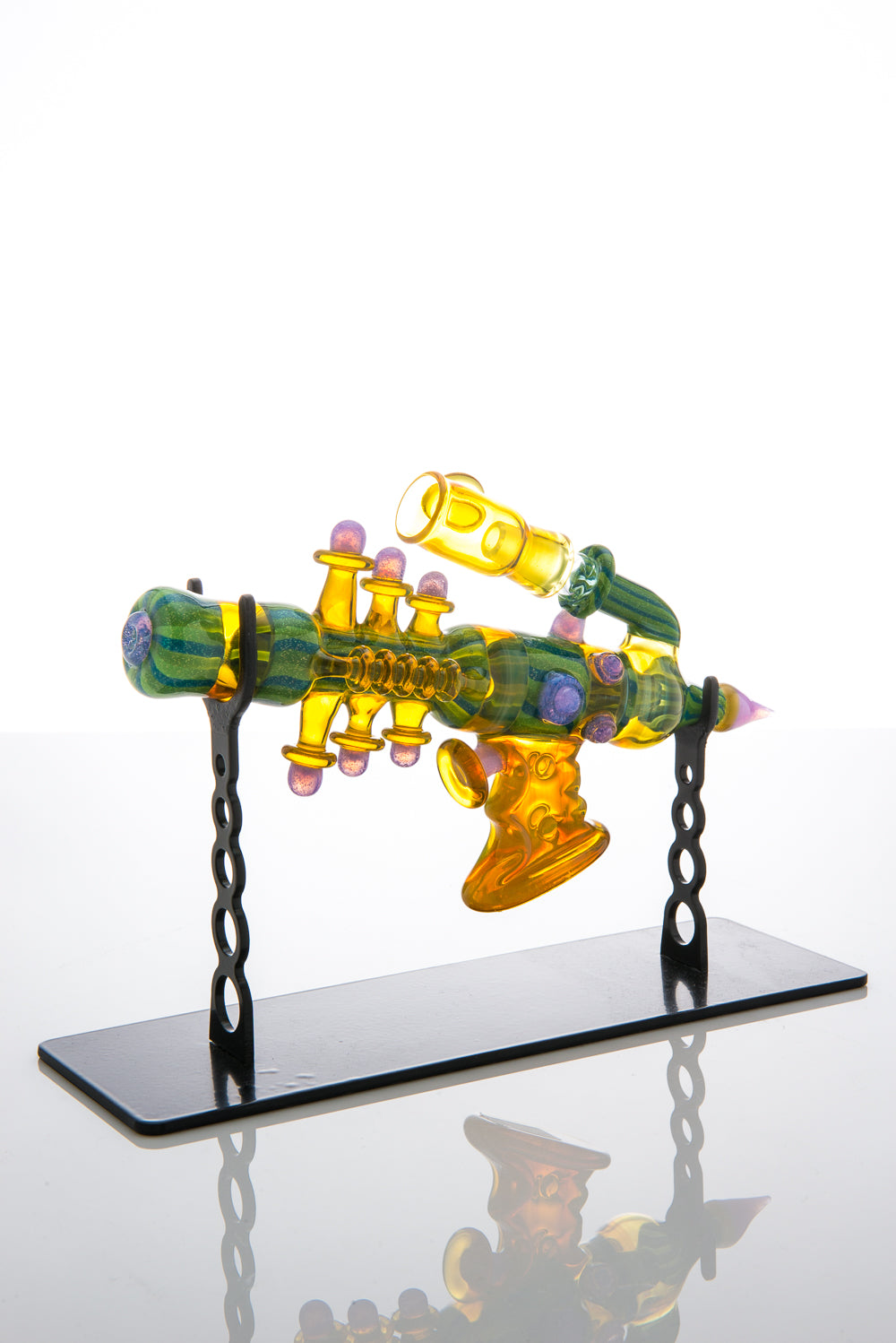Mini Dichro Watermelon Ray Gun Vapor Bubbler #2 by Darby Holm