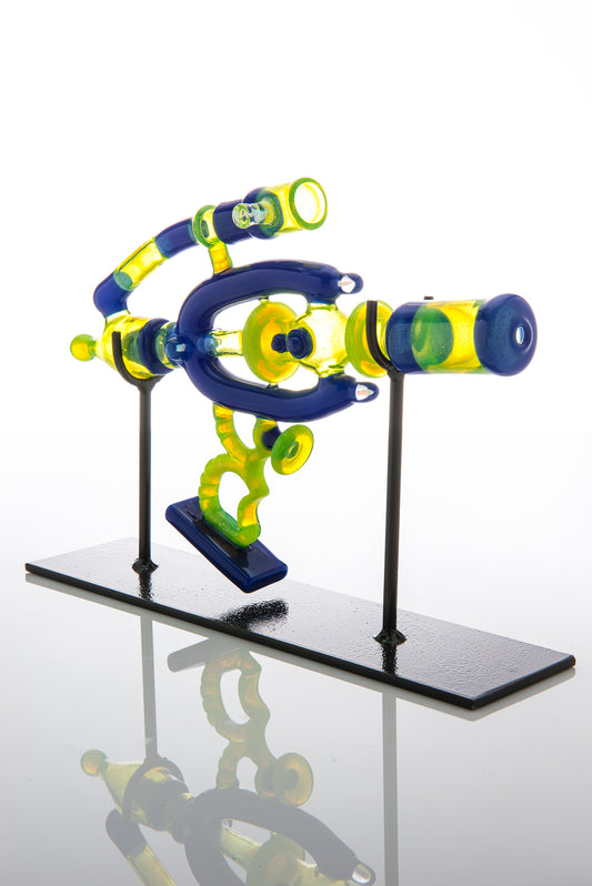 Slyme and Blue Cheese  Ray Gun Vapor Bubbler with Stand by Darby Holm